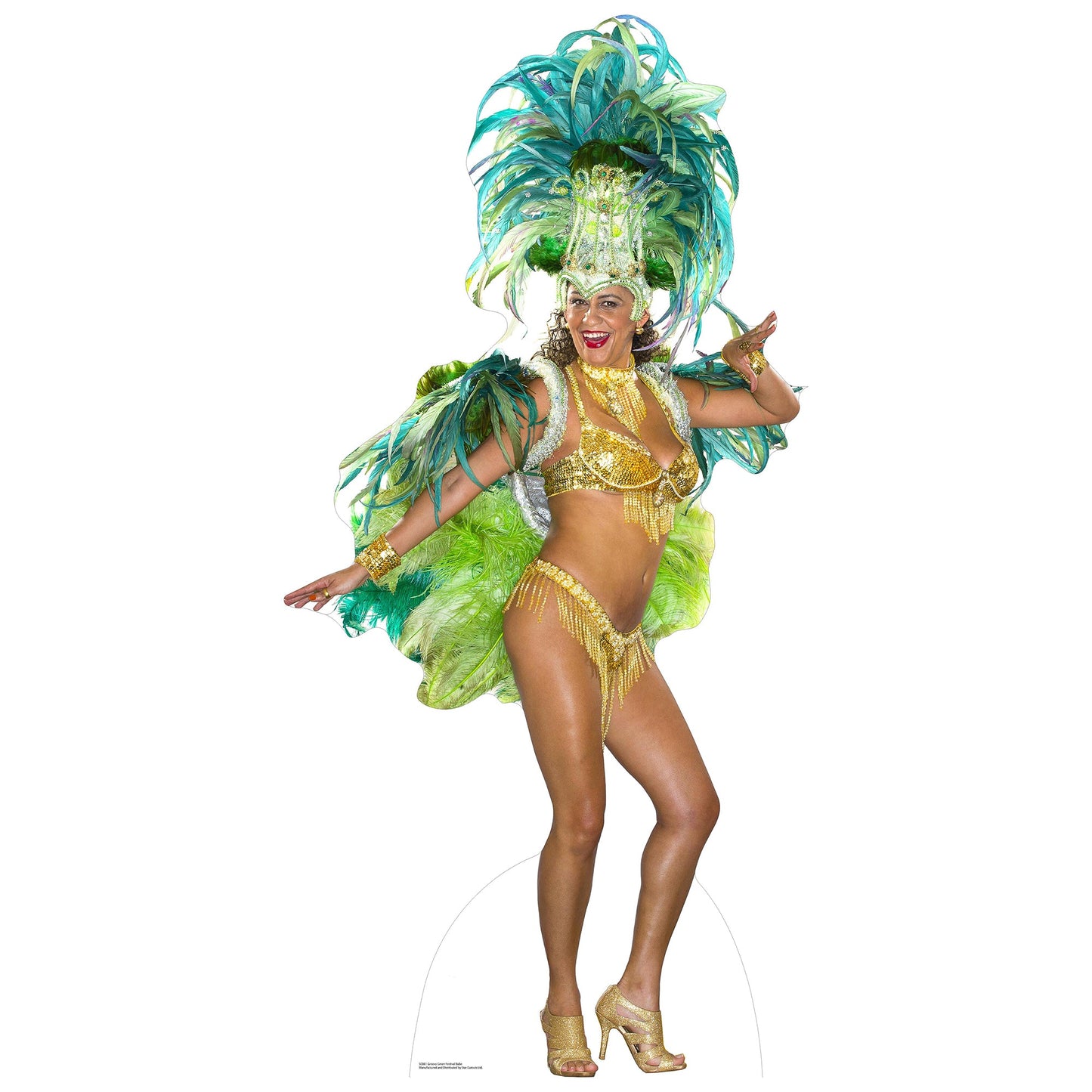 Groovy Green Festival Babe Cardboard Cutout
