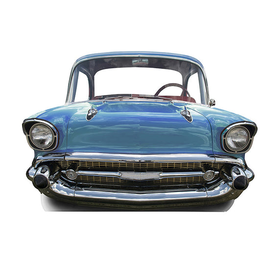 Blue Car Small Stand In Cardboard Cutout