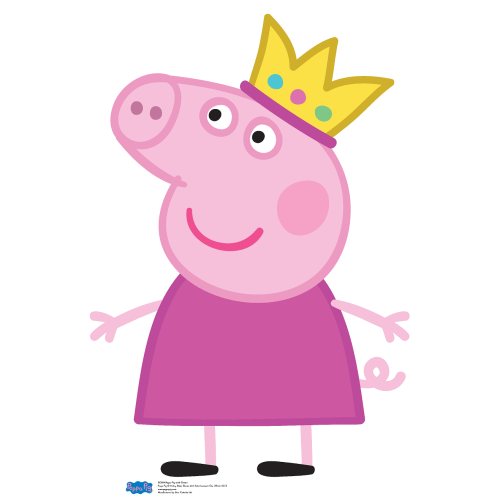 Peppa Pig Crown Mini Cardboard Cutout