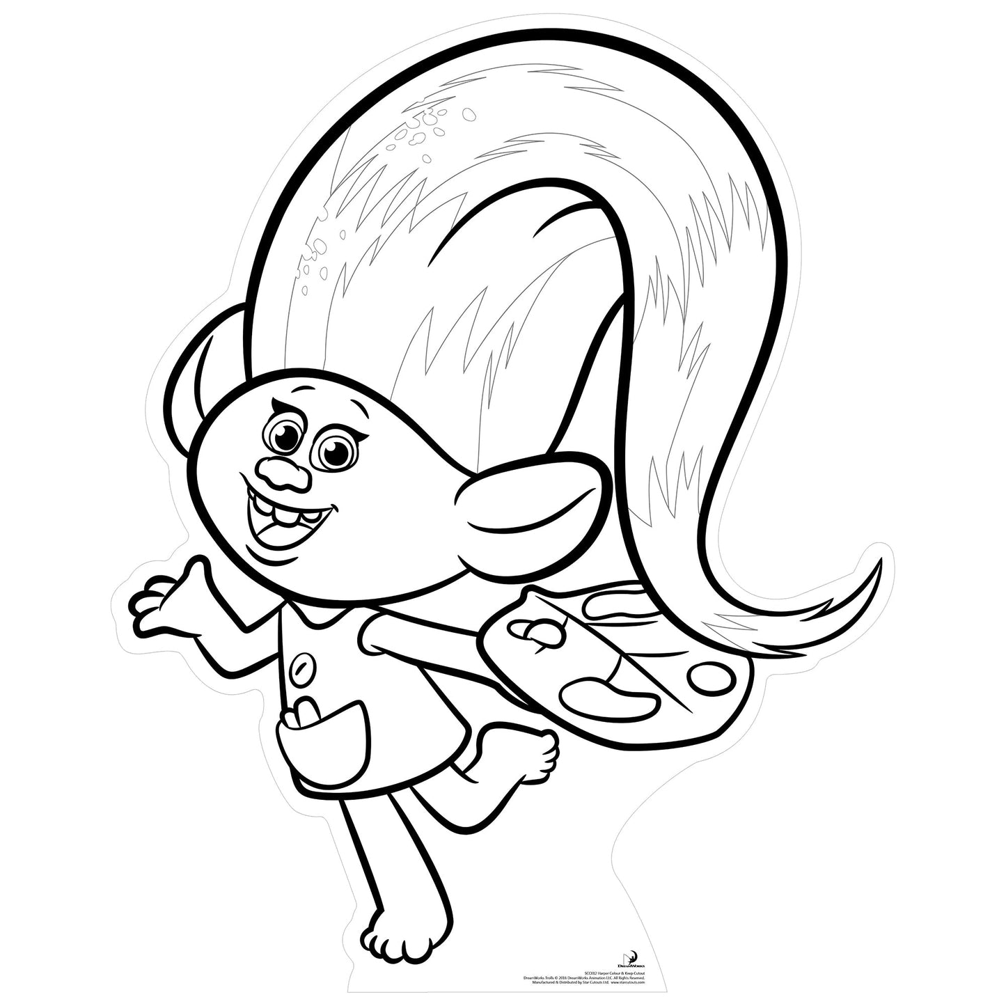 Harper Color In Cardboard Cutout