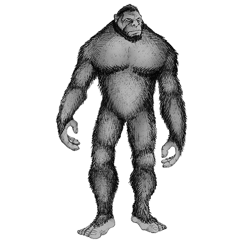 Grey BigFoot Cardboard Cutout