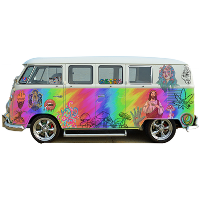 Vintage Hippie Van Cardboard Cutout