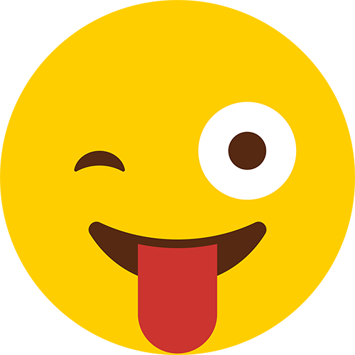 Winking Tongue Out Emoji Cardboard Cutout
