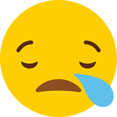 Sigh Of Relief Emoji Cardboard Cutout