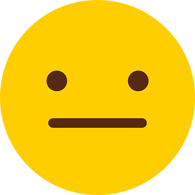 Blank Stare Emoji Cardboard Cutout