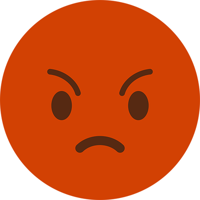 Angry Face Emoji Cardboard Cutout