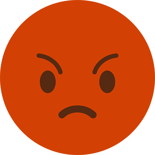 Angry Face Emoji Cardboard Cutout