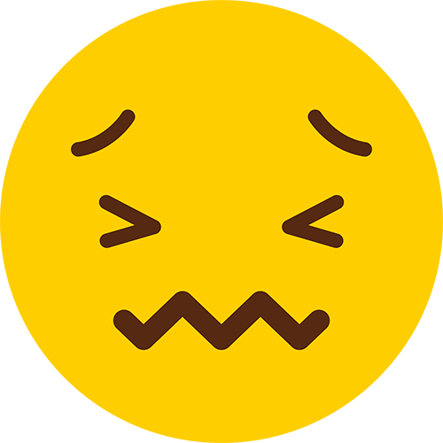 Frightened Face Emoji Cardboard Cutout