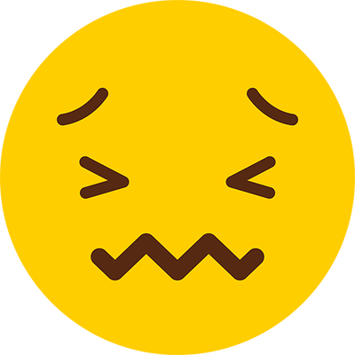 Frightened Face Emoji Cardboard Cutout