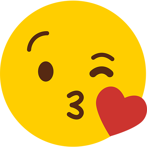 Blowing Kisses Emoji Cardboard Cutout