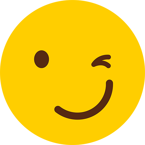 winking Emoji Cardboard Cutout