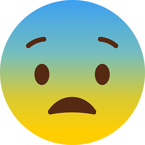 Scared Emoji Cardboard Cutout