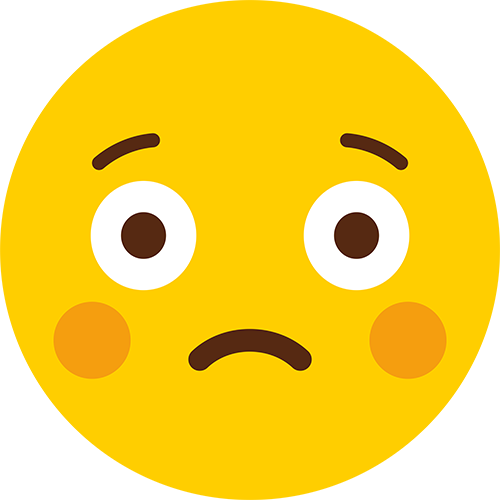 Worried Emoji Cardboard Cutout