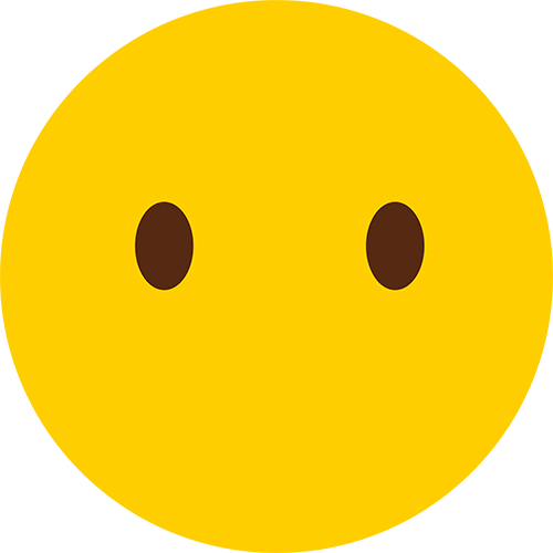 No Mouth Emoji Cardboard Cutout