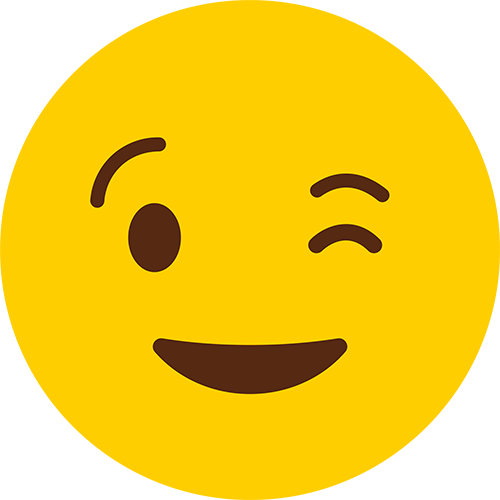Winking Emoji Cardboard Cutout