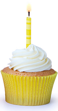 Yellow Cupcake Cardboard Cutout