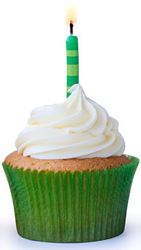 Green Cupcake Cardboard Cutout