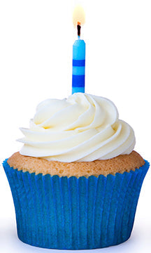 Dark Blue Cupcake Cardboard Cutout