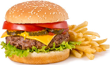 Cheeseburger and Fries Cardboard Cutout