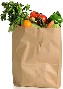 Fruits and Vegetables in Bag Cardboard Cutout