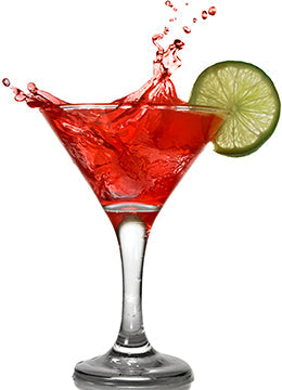 Red Cocktail with Lime Cardboard Cutout