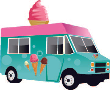 Ice Cream Food Truck Cardboard Cutout