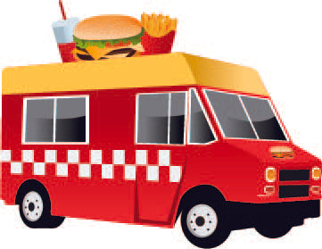 Burger Food Truck Cardboard Cutout