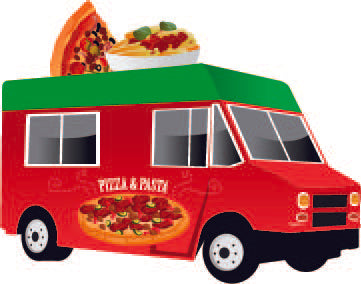 Pizza Food Truck Cardboard Cutout