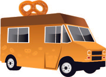 Pretzle Food Truck Cardboard Cutout