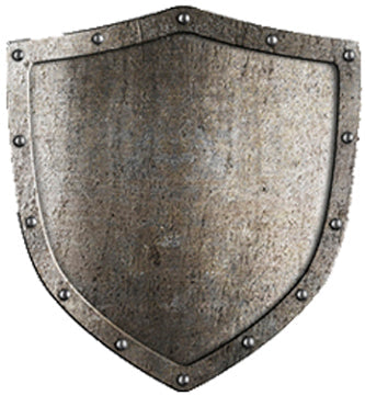 Aged Metal Shield Cardboard Cutout