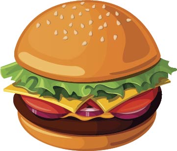 Cheeze Burger Cardboard Cutout