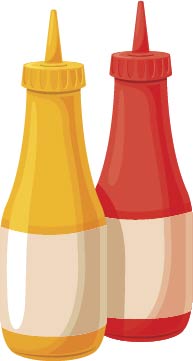 Ketchup and Mustard Cardboard Cutout