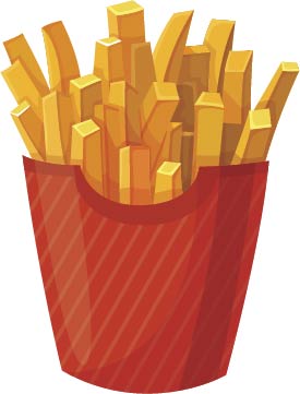 Golden French Fries Cardboard Cutout