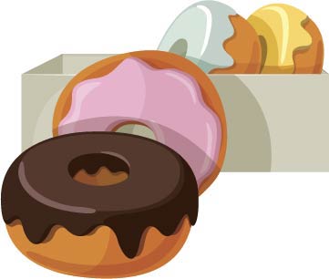 Box Of Donuts Cardboard Cutout