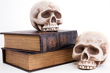 Books and Halloween Skulls Cardboard Cutout