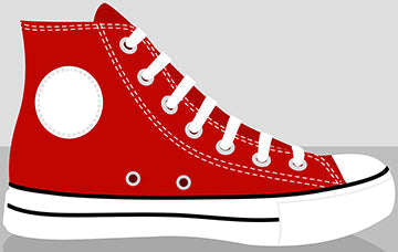 Red Classic Chucks Cardboard Cutout