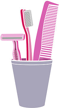 Bathroom Tooth Brush Holder Cardboard Cutout