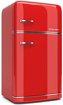 Red Retro Refrigerator Cardboard Cutout