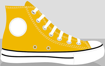 Yellow Classic Chucks Cardboard Cutout