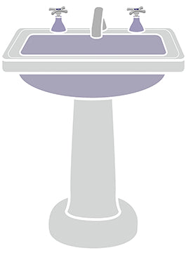 Womens Bathroom Sink Cardboard Cutout