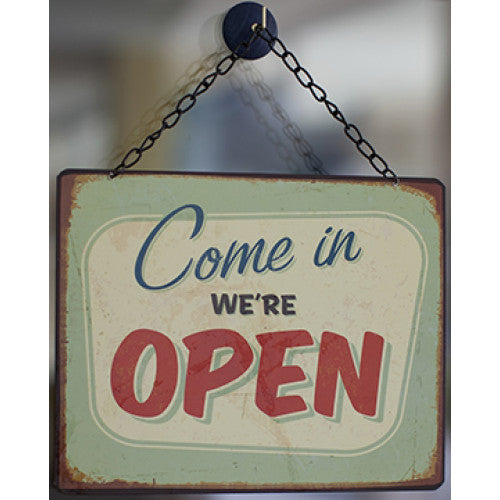 Come in We're OPEN Cardboard Cutout