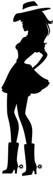 Cowgirl Silhouette Cardboard Cutout