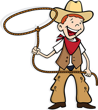 Young Cowboy Cardboard Cutout