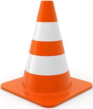 Traffic Cone Cardboard Cutout