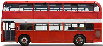 Double Decker Bus Cardboard Cutout