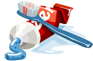 Tooth Paste And Brush Cardboard Cutout