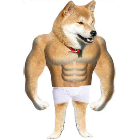 Swole Strong Dog Meme Cardboard Cutout