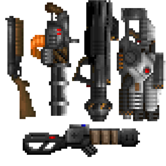 Video Game 16-bit Space Marine Weapon 5 Pack Cardboard Cutout