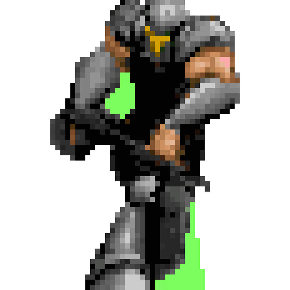 Video Game 16-bit Space Marine Cardboard Cutout