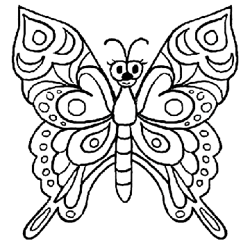 Butter Fly Cardboard Coloring Cutout